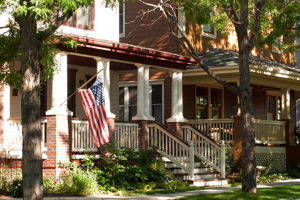 homes along a block